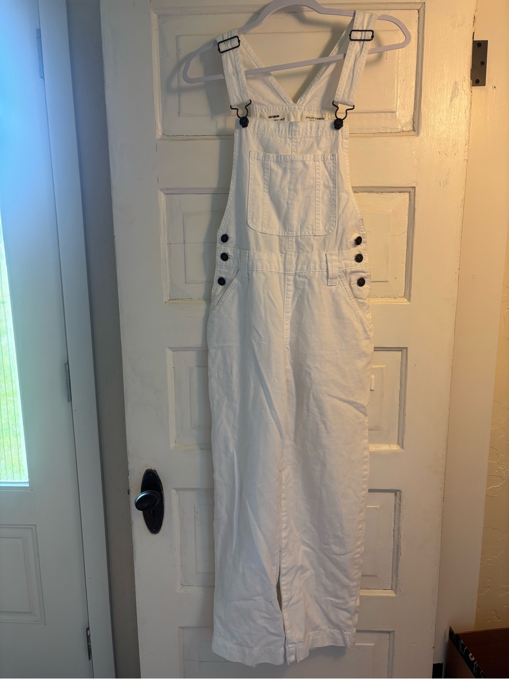Cotton On Cream Wide-Leg Denim Overalls - Picture 3 of 9